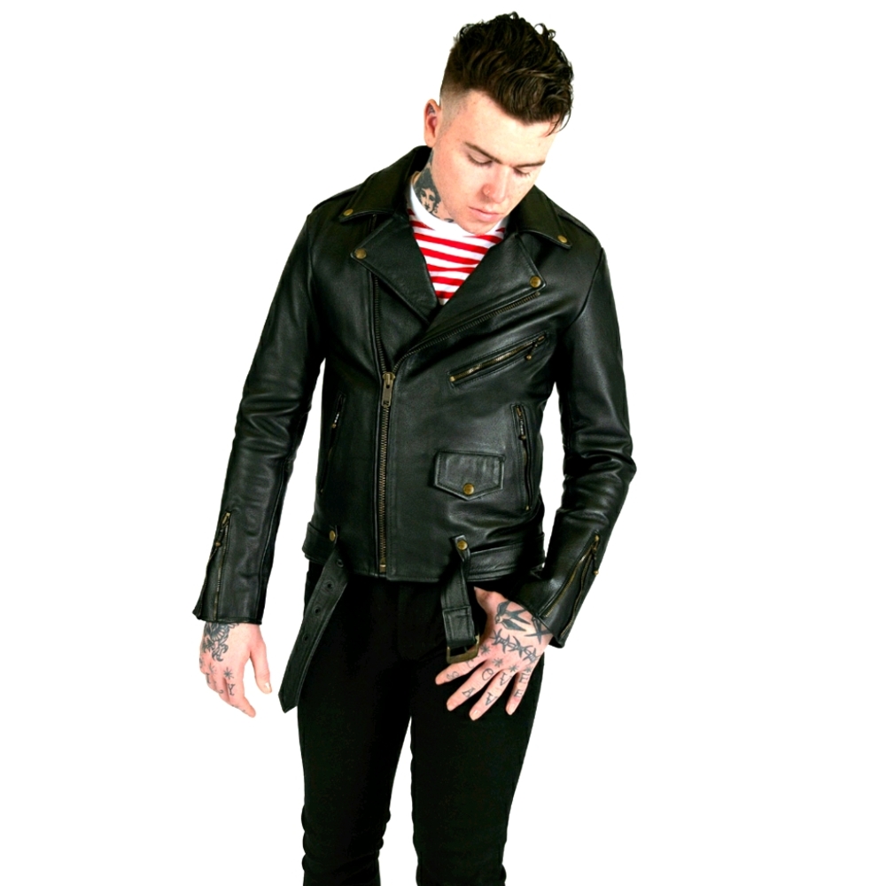 Straight to hell vegan leather jacket
